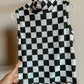 Checkered Mock Neck Tank