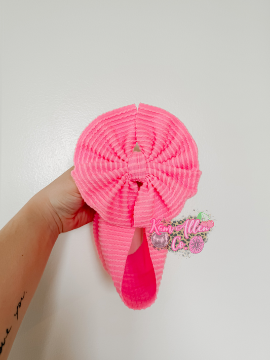 Bright Pink Waved