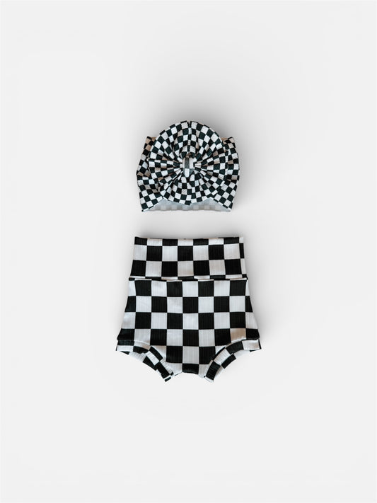 B&W Checkered Bummies