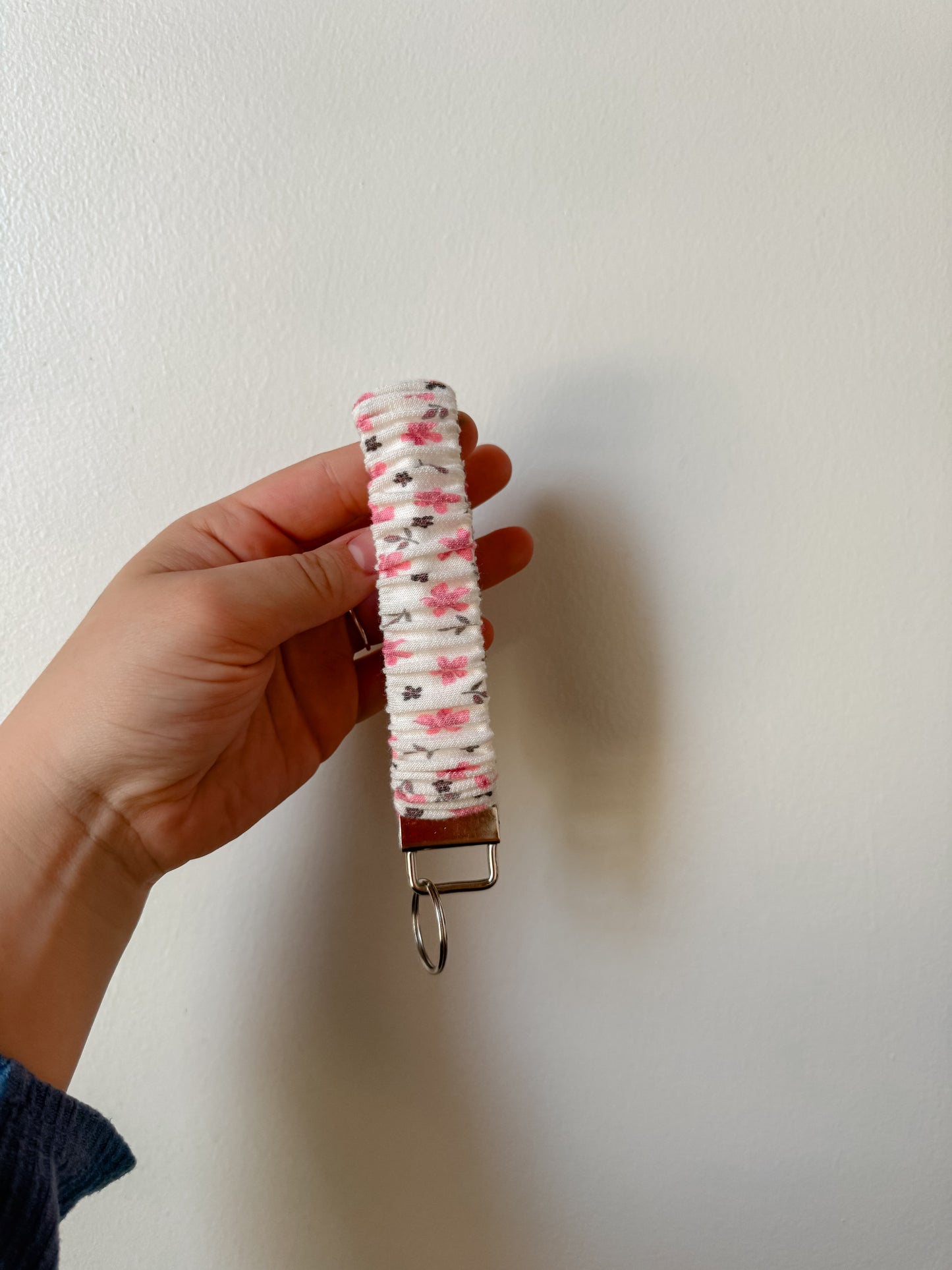 Pink Floral Wristlet